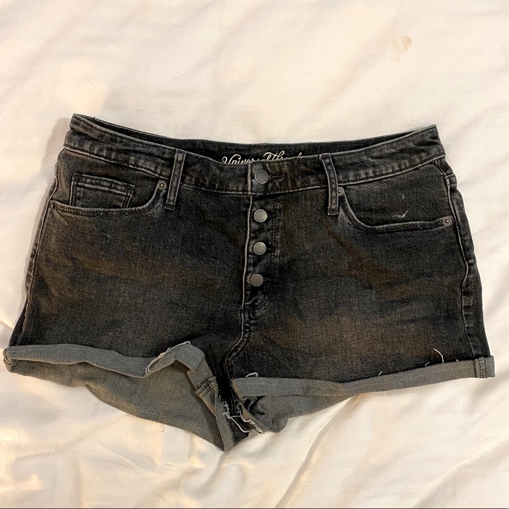 Black denim jean shorts size 10-Universal Thread